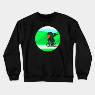 Cthulhu On a Bike Crewneck Sweatshirt